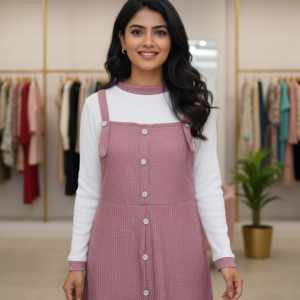 Pinafore Style Layered Dress